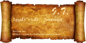 Igyártó Teobald névjegykártya